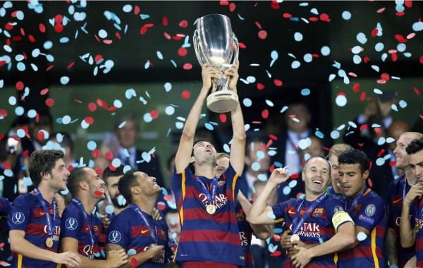 En imágenes Barça campeón de la Supercopa Uefa