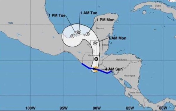 Tormenta tropical Amanda avanza hacia México