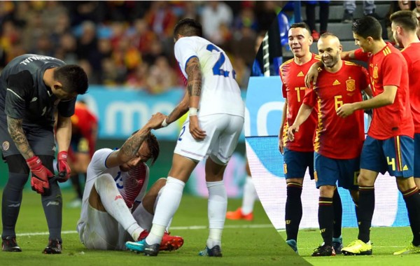 ¡PALIZA! Costa Rica es goleada y humillada por España