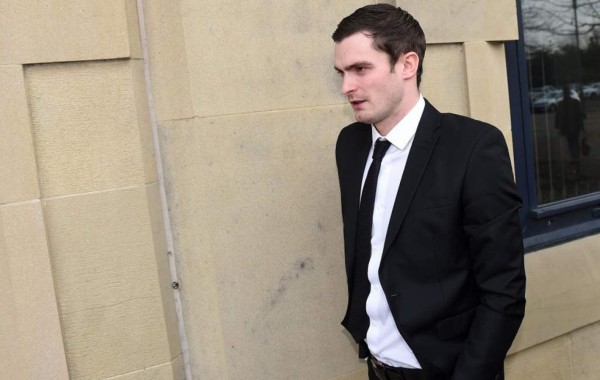 Former Sunderland footballer Adam Johnson arrives at Bradford Crown Court in Bradford, northern England, on February 29, 2016. Former Manchester City and Sunderland star Johnson has admitted one count of sexual activity with a child and another of meeting a child following grooming. The 28-year-old denies two counts of sexual activity with the girl, who was 15 years old at the time of the alleged incident. / AFP / PAUL ELLIS