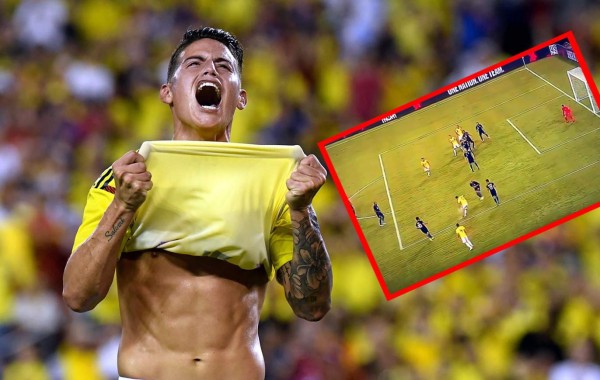 El espectacular golazo de James Rodríguez en amistoso de Colombia ante Estados Unidos