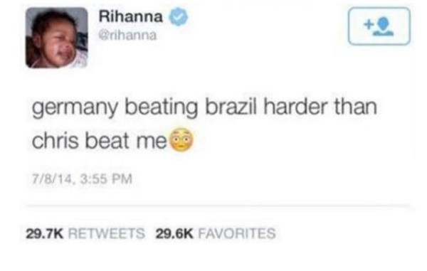 Rihanna y su controversial tuit sobre la 'golpiza' de Alemania a Brasil
