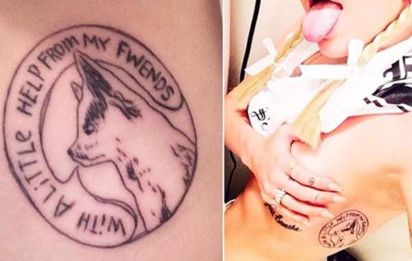 Miley Cyrus se hizo un tatuaje en honor a su perro
