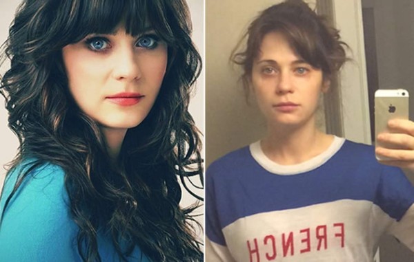 Zooey Deschanel al natural