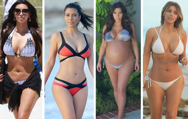 Kim Kardashian luce su nuevo cuerpo en bikini