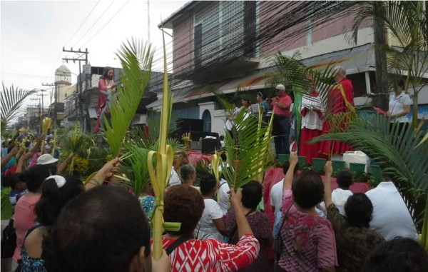 Ceibeños recuerdan la entrada triunfal de Jesús a Jerusalén