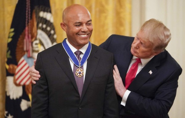 Panameño Mariano Rivera recibió Medalla de la Libertad de manos de Donald Trump