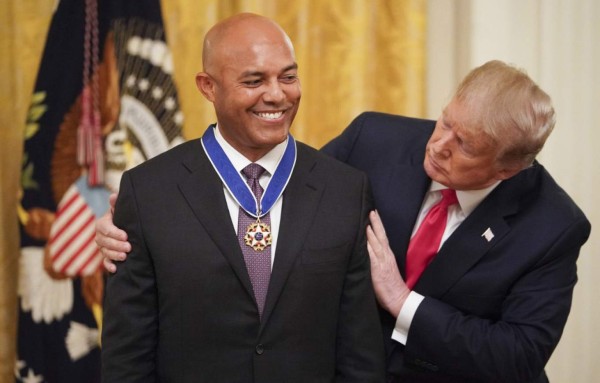 Panameño Mariano Rivera recibió Medalla de la Libertad de manos de Donald Trump