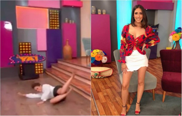 Video viral: Presentadora mexicana Cynthia Urías sufre brutal caída durante programa en vivo