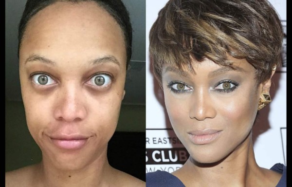 Tyra Banks posa sin maquillaje