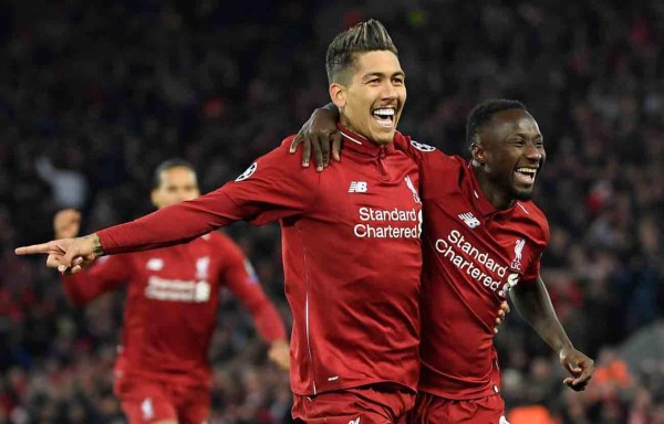 Roberto Firmino y Naby Keita fueron los goleadores del Liverpool ante el Porto. Foto AFP