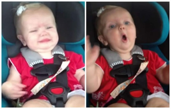 Video: Bebé se tranquiliza rápidamente al escuchar canción de Katy Perry