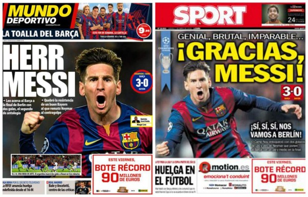 La prensa mundial se rinde a Messi: 'El dios del fútbol bate a Pep'