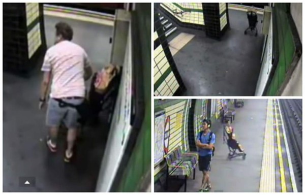 Video: Viento lanza a bebé a los rieles de un tren