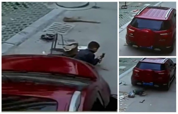 Video: Un niño sobrevive al atropello de una furgoneta