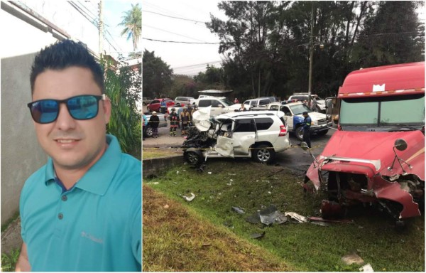 En encontronazo con rastra muere conductor de camioneta en Siguatepeque