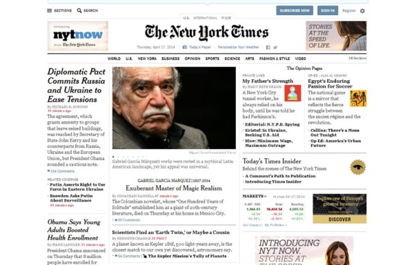 Medios internacionales dan el últimos adiós a Gabriel García Márquez