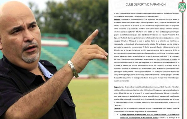 Marathón pide a la Liga Nacional que el Olimpia-Motagua sea antes de la jornada 17