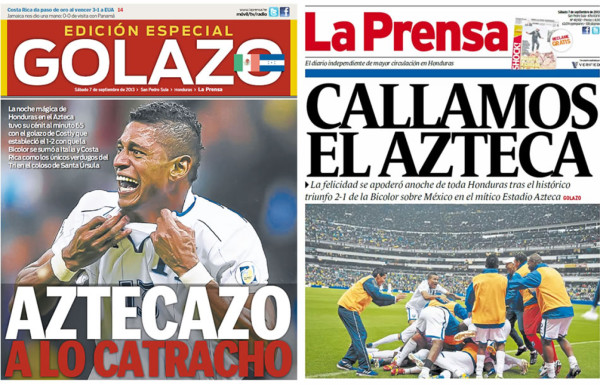 Las portadas de GOLAZO y LA PRENSA