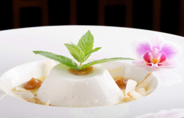 Panna cotta de coco