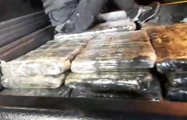 Decomisan 62 paquetes de supuesta droga dentro de sacos de gallinaza