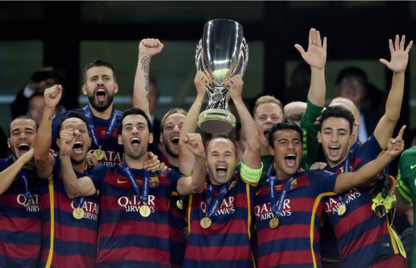 En imágenes Barça campeón de la Supercopa Uefa