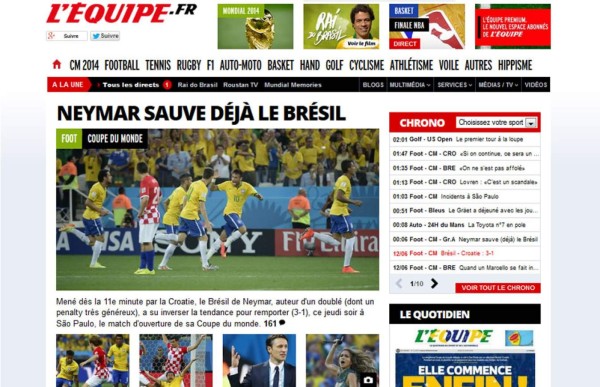 Prensa internacional: 'Brasil arrancó robando'