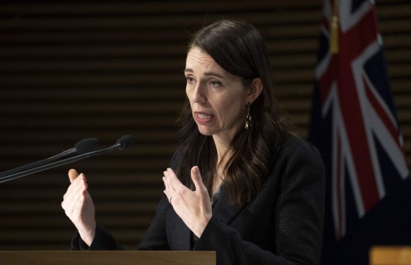 New Zealand's Prime Minister Jacinda Ardern speaks about Covid-19 coronavirus on the first day of a snap national lockdown, during a press conference in Wellington on August 18, 2021. (Photo by Mark MITCHELL / POOL / AFP)