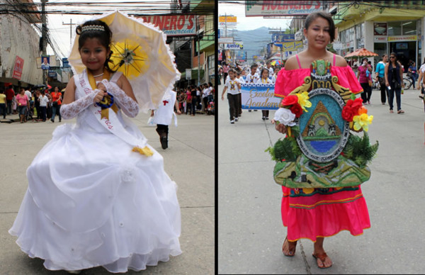 Los niños de Honduras lucen sus mejores galas en los desfiles patrios
