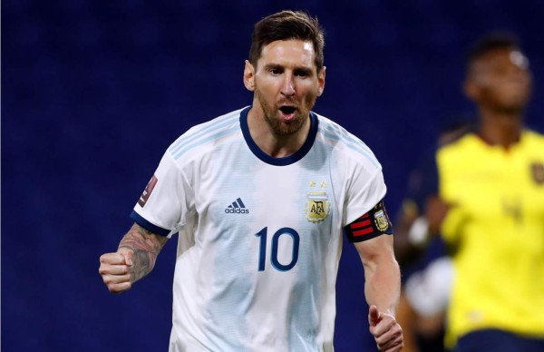 Lionel Messi le dio la victoria a Argentina ante Ecuador. Foto AFP
