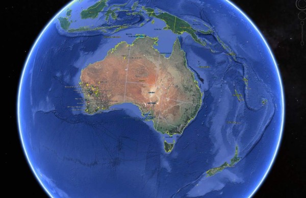 GPS obliga a 'mover ' a Australia en el mapa