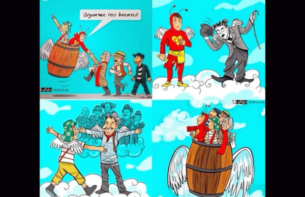 'Chavo del 8' es despedido con foto homenaje