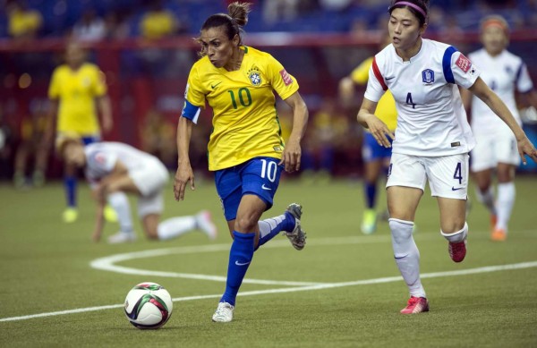 Marta, máxima goleadora de la historia de mundiales femeninos
