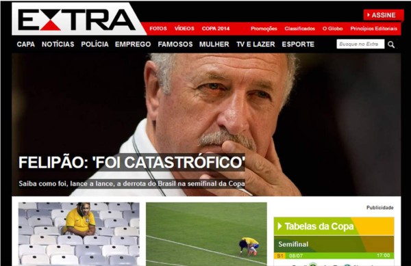 Prensa brasileña califica de 'humillación' y 'vergüenza' la goleada alemana