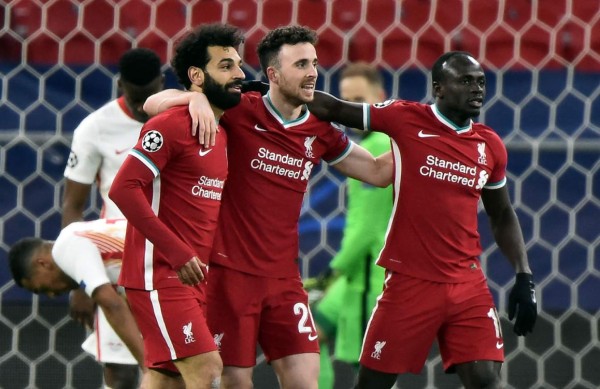 El Liverpool derrotó nuevamente por 2-0 al RB Leipzig en la Champions League. Foto AFP