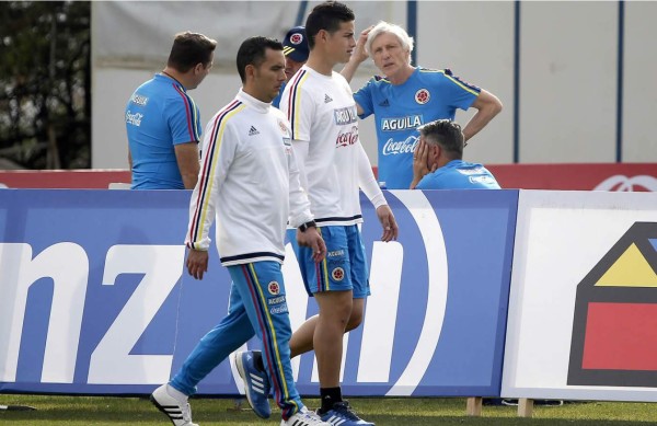 James Rodríguez es duda para el juego ante Perú