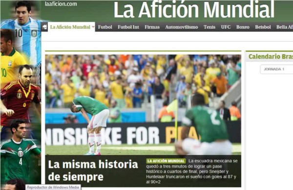 Prensa mexicana llora la eliminación del Mundial y habla de 'robo'