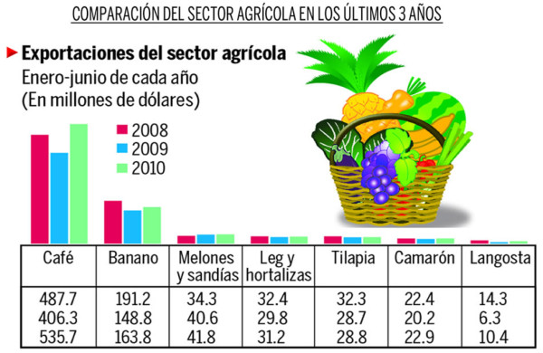 Pese a problemas, agro de Honduras crece L1,400 millones en 3 años