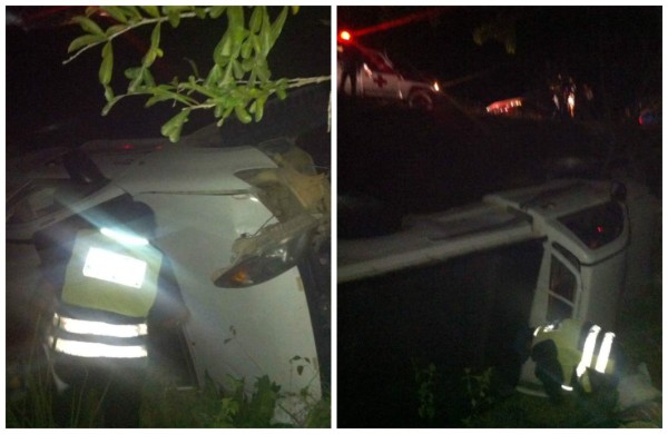 Se accidentan cuando llevaban a dos enfermos a hospital en Santa Bárbara