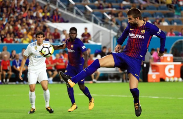 VIDEO: Piqué y su gol al Real Madrid en el clásico en Miami
