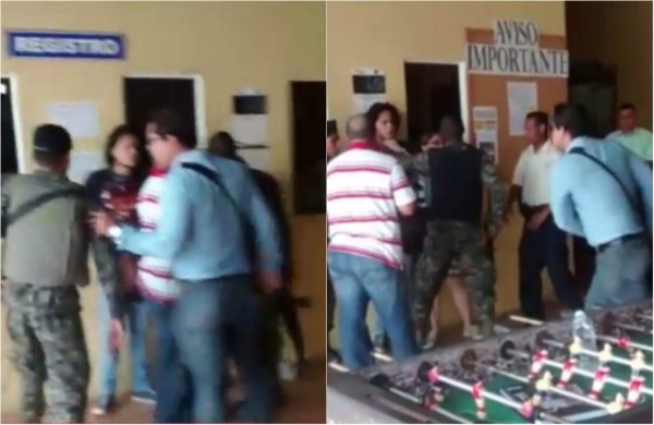 El soldado que junto con Dieter Quiroz, director de la Unidad Técnica del Transporte Urbano (Uttu), protagonizó la pelea con un estudiante de la Ucenm.