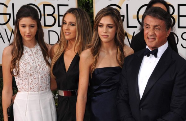 Las hijas de Sylvester Stallone serán Miss Globo de Oro
