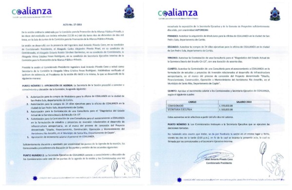 Diputados hondureños piden cuentas a Coalianza