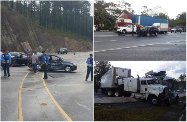 Varios accidentes viales en carretera CA-5 en Honduras