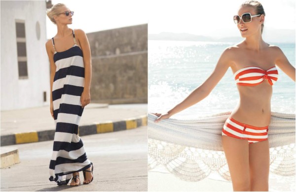 Las rayas dominan el armario de hoy