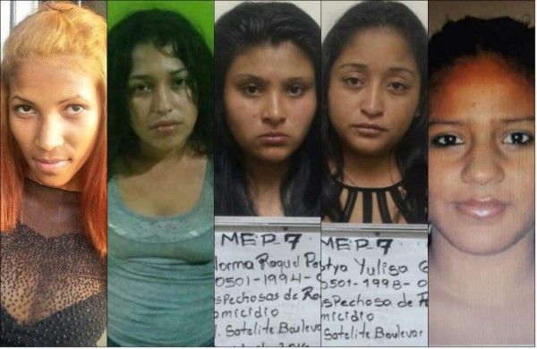 Hay cuatro mujeres detenidas, una prófuga y una condenada por sicariato