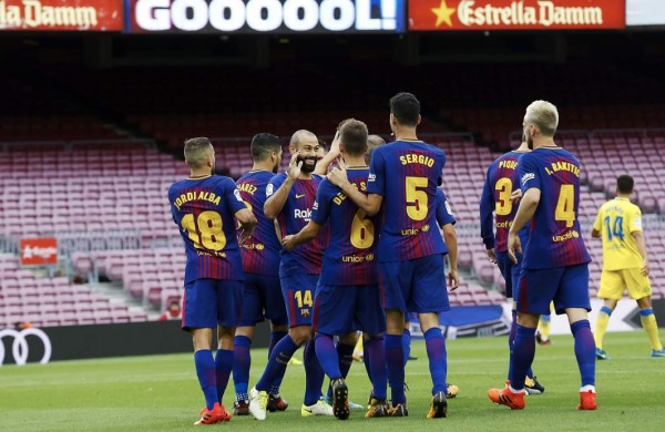 Barcelona y Messi golean a Las Palmas en un Camp Nou vacío en señal de protesta
