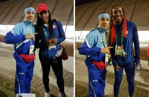 Teofimo López comparte con las hermanas Williams previo al debut en Río