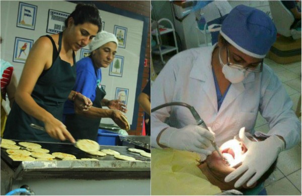 Se faja haciendo pupusas y estudiando Odontología