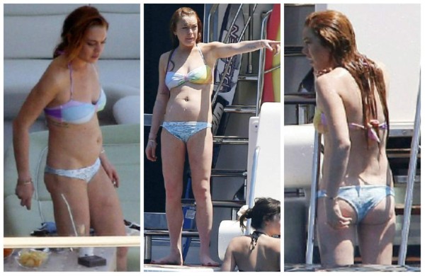 Lindsay Lohan presume su cuerpo en Italia